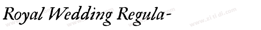 Royal Wedding Regula字体转换